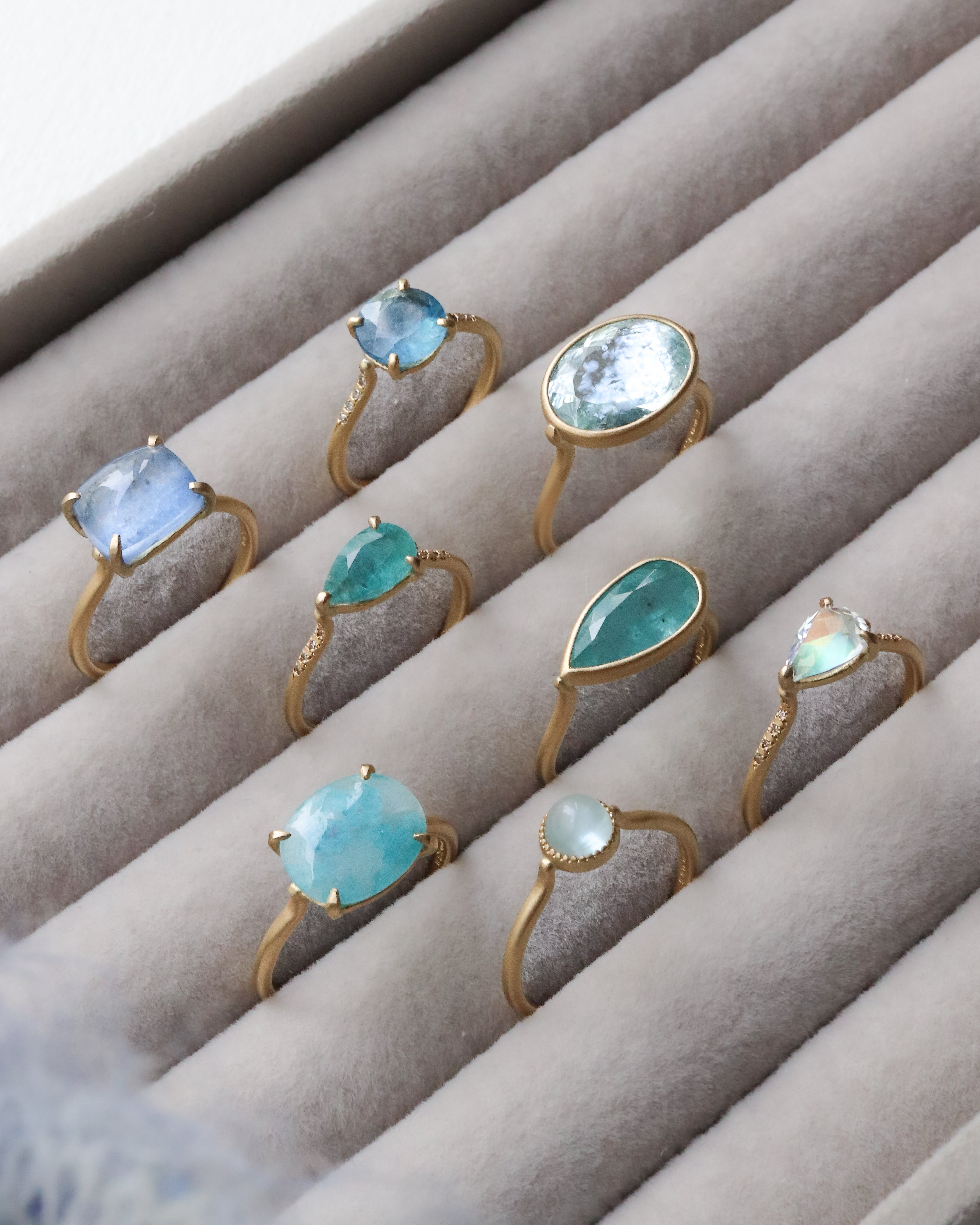 Prong Ring - Paraiba Tourmaline Matrix -