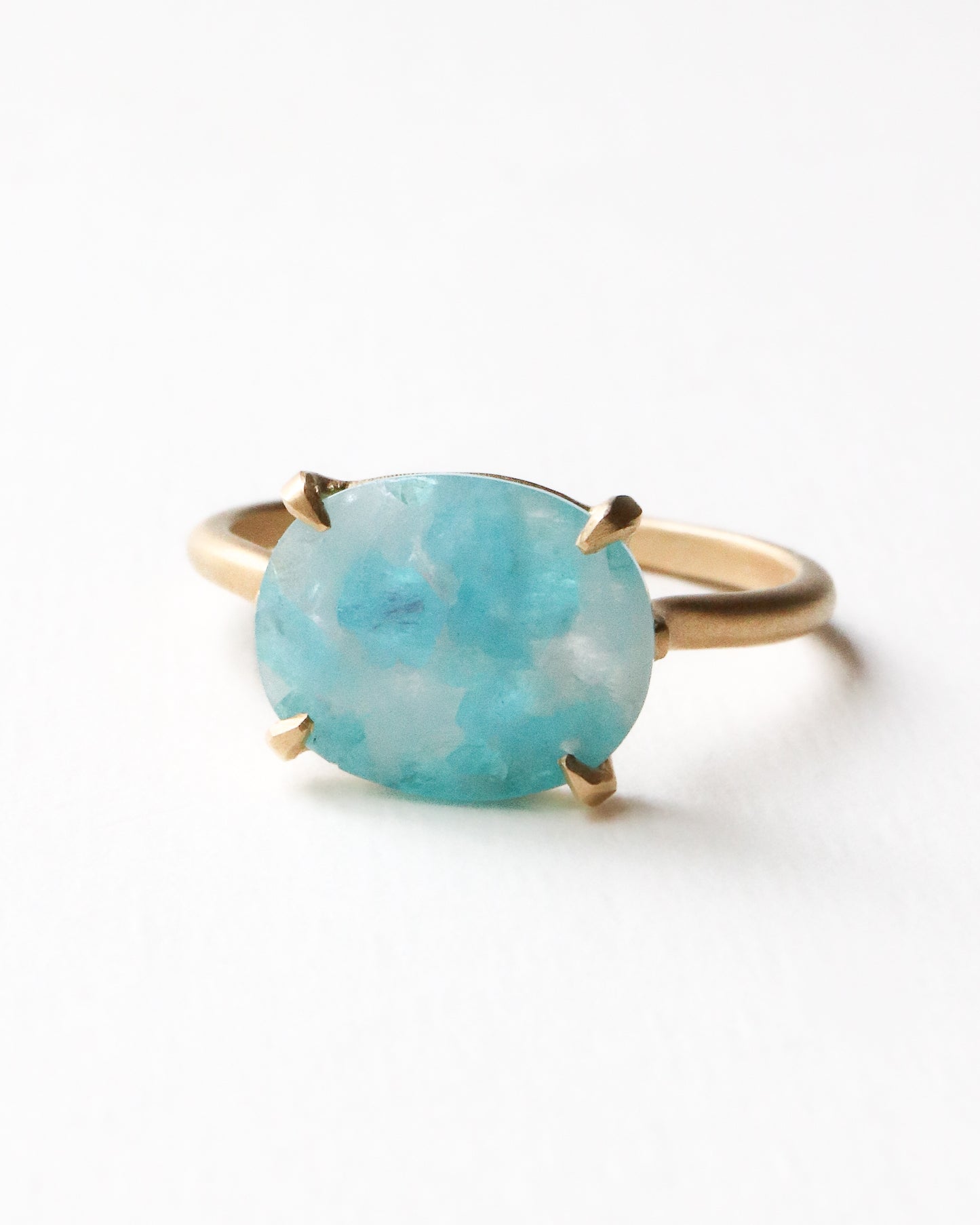 Prong Ring - Paraiba Tourmaline Matrix -