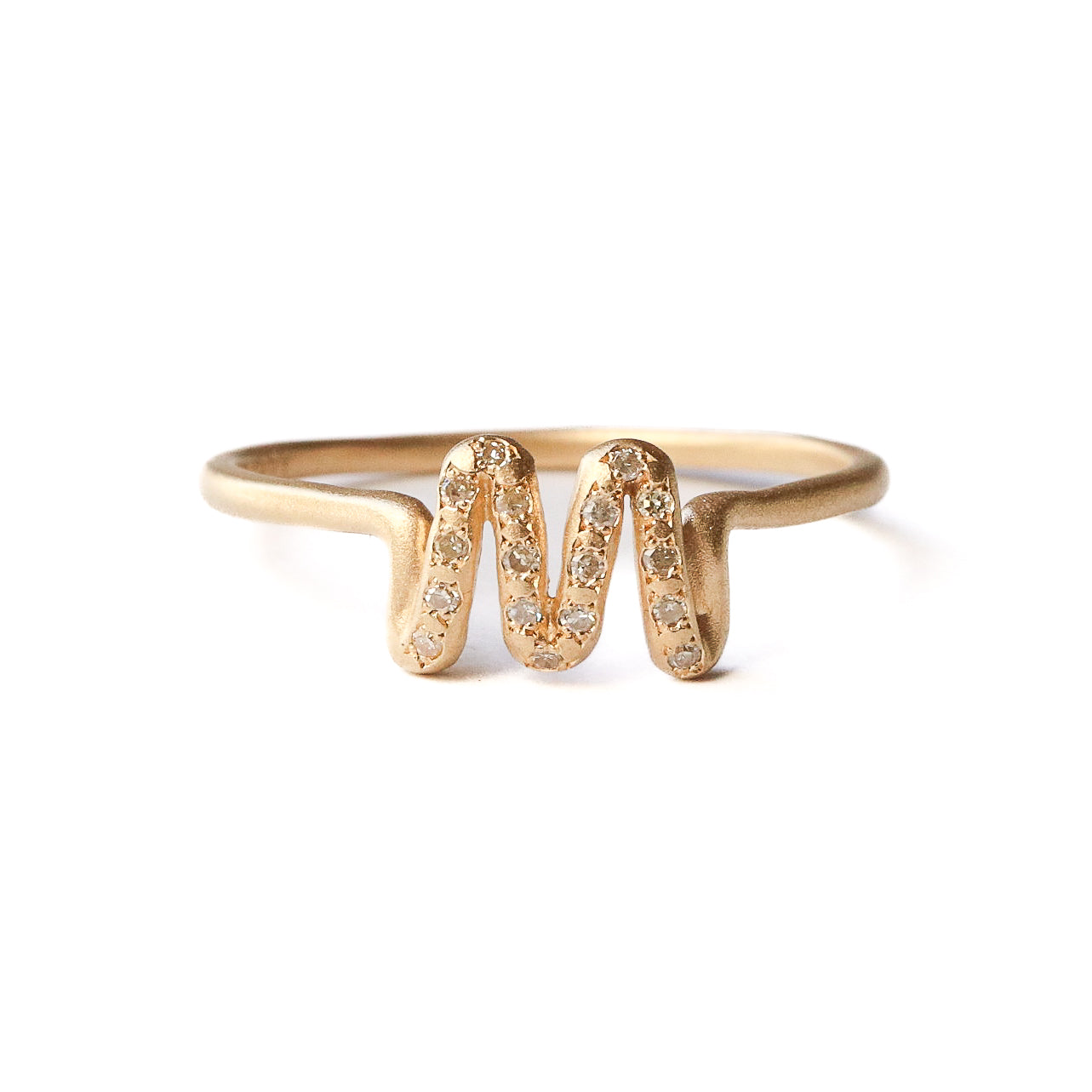 Initial Diamond Ring - M -