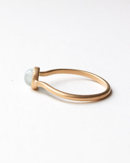 Milgrain Ring - Aquamarine Cat's Eye -