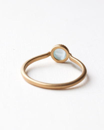 Milgrain Ring - Aquamarine Cat's Eye -