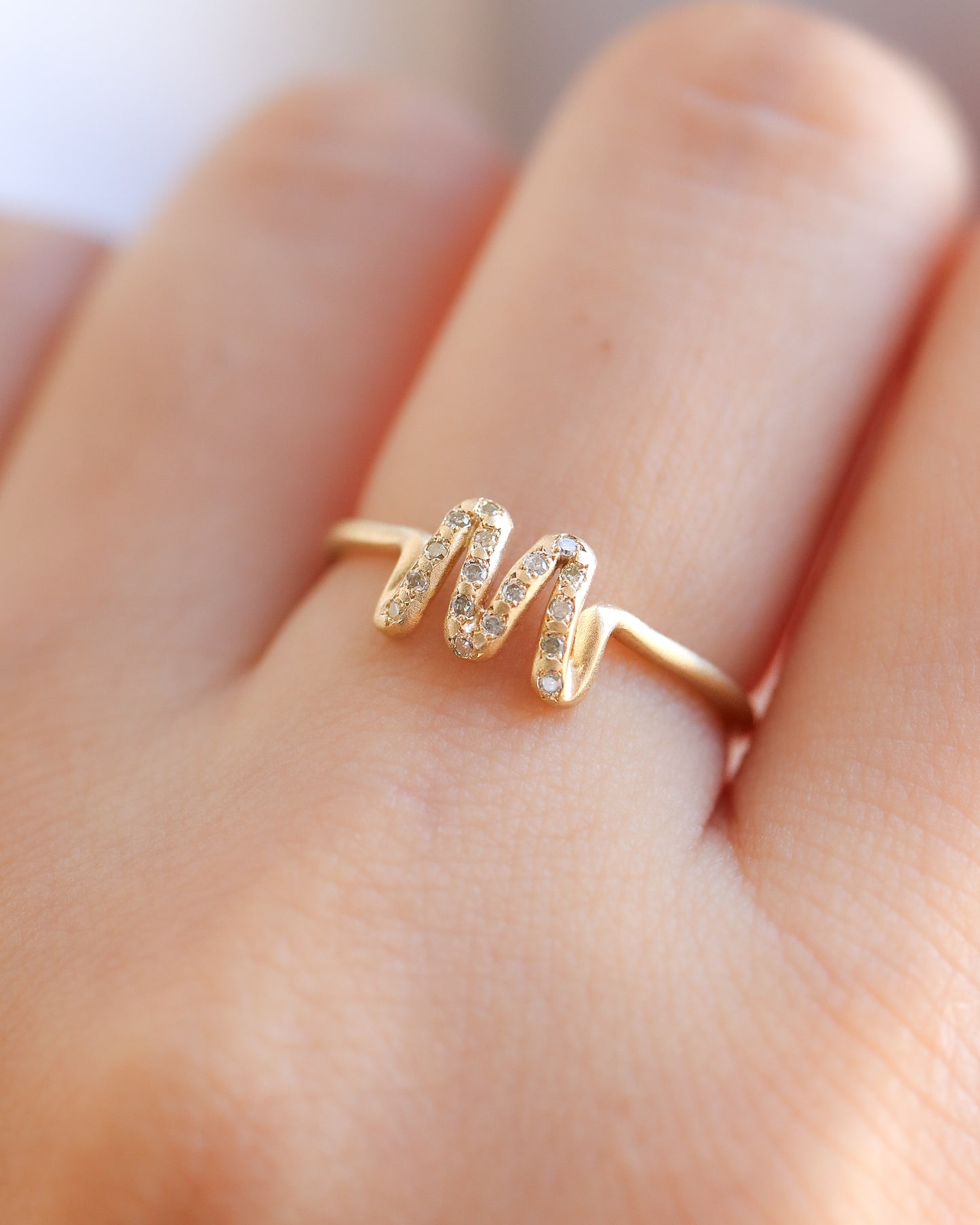 Initial Diamond Ring - M -