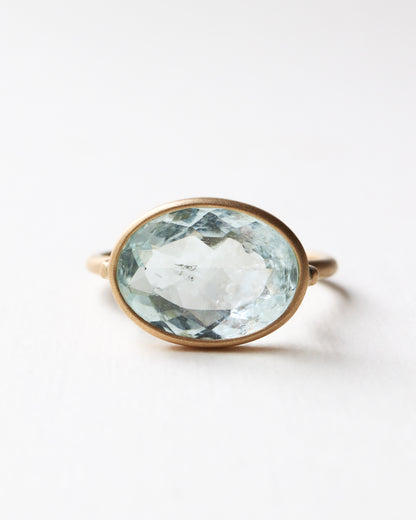 Collet Ring - Aquamarine -