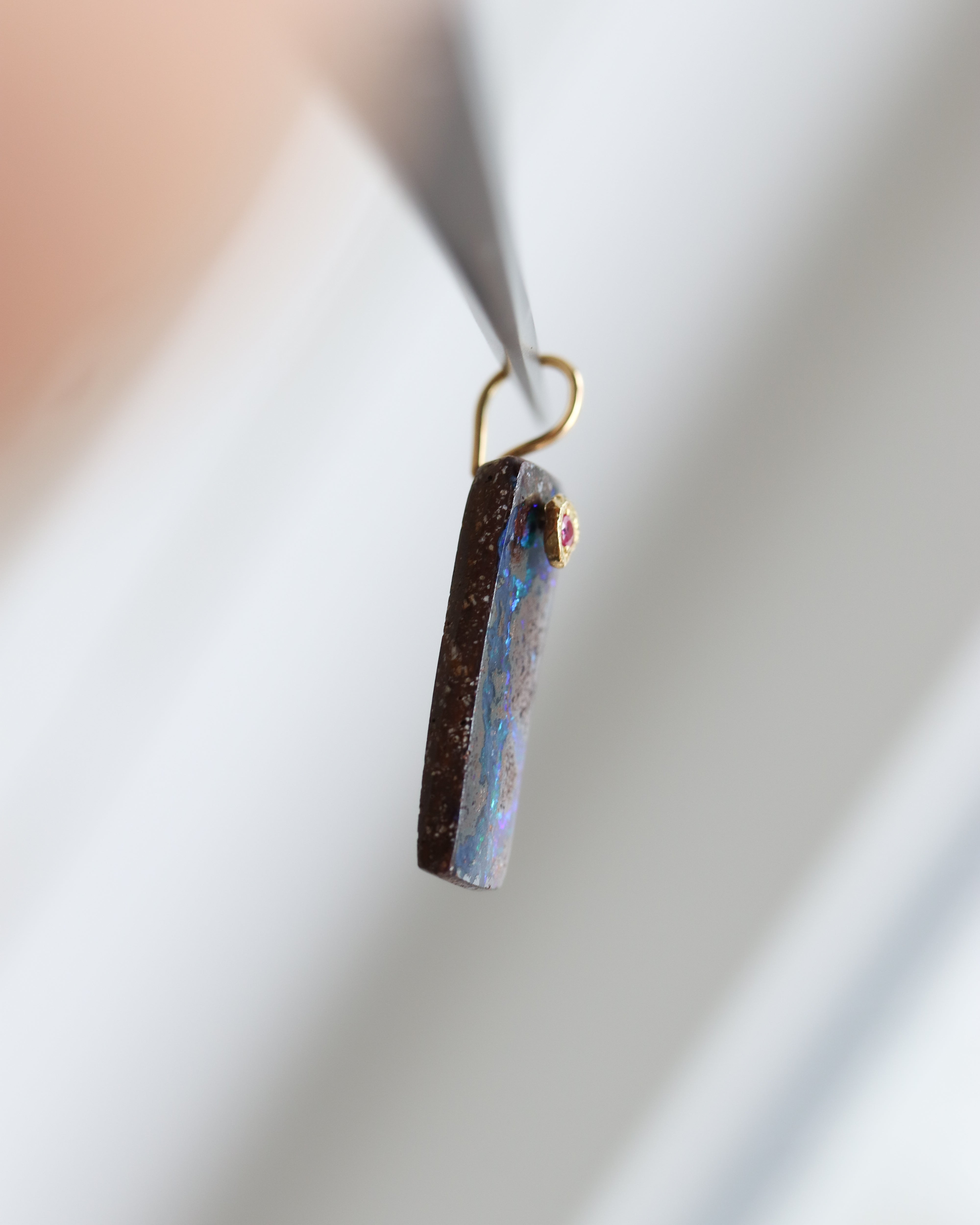 Flat Necklace - Boulder Opal -