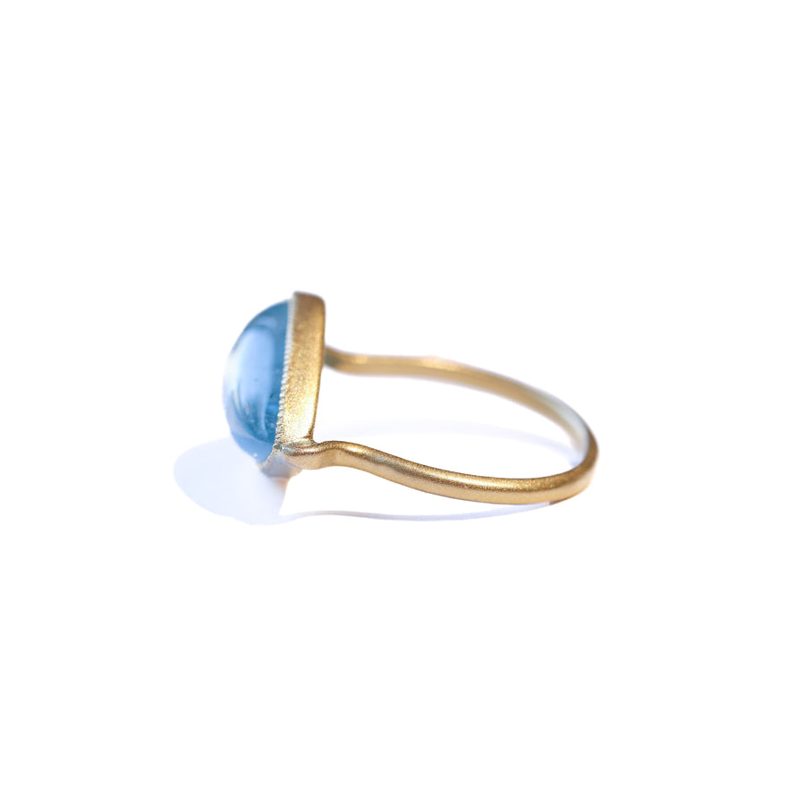 Milgrain Ring - Aquamarine -