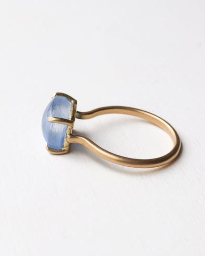 Prong Ring - Dumortierite in Quartz -