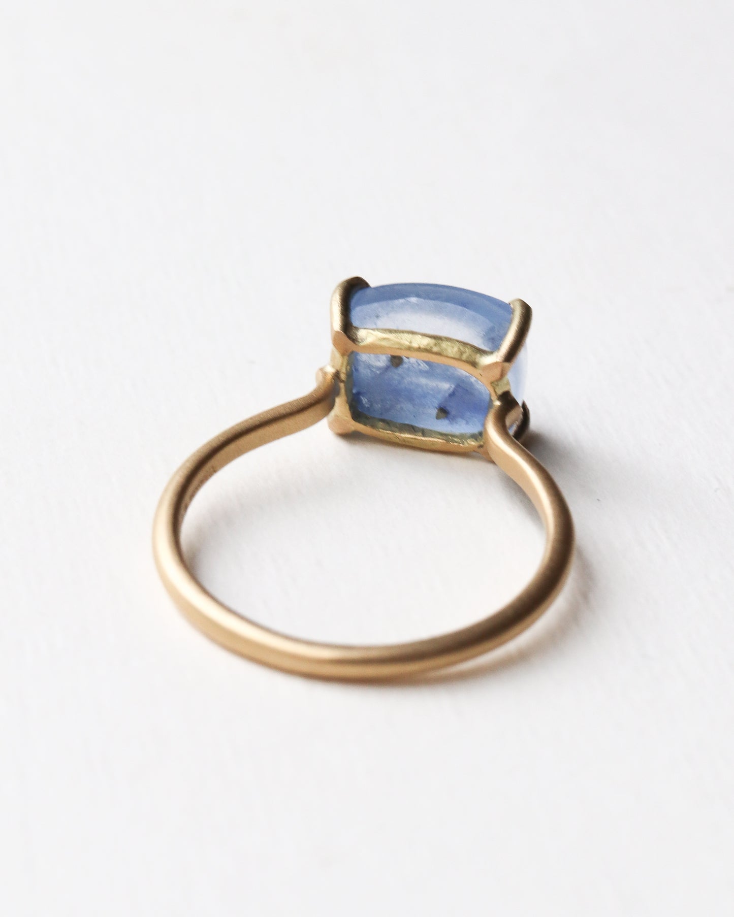 Prong Ring - Dumortierite in Quartz -