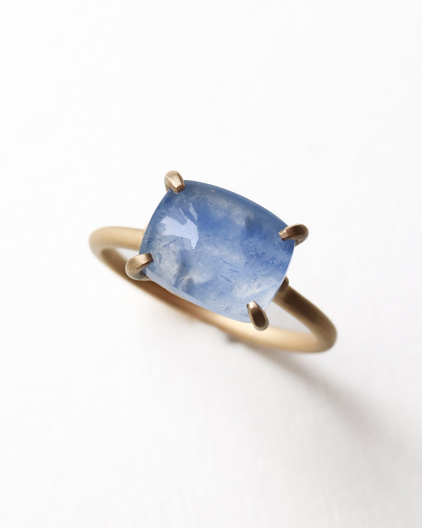Prong Ring - Dumortierite in Quartz -