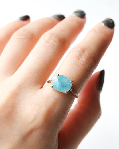 Prong Ring - Paraiba Tourmaline Matrix -