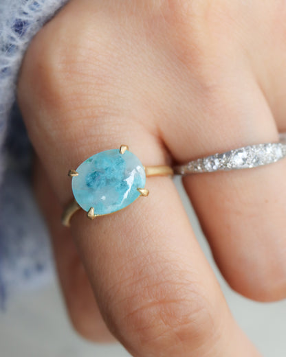 Prong Ring - Paraiba Tourmaline Matrix -