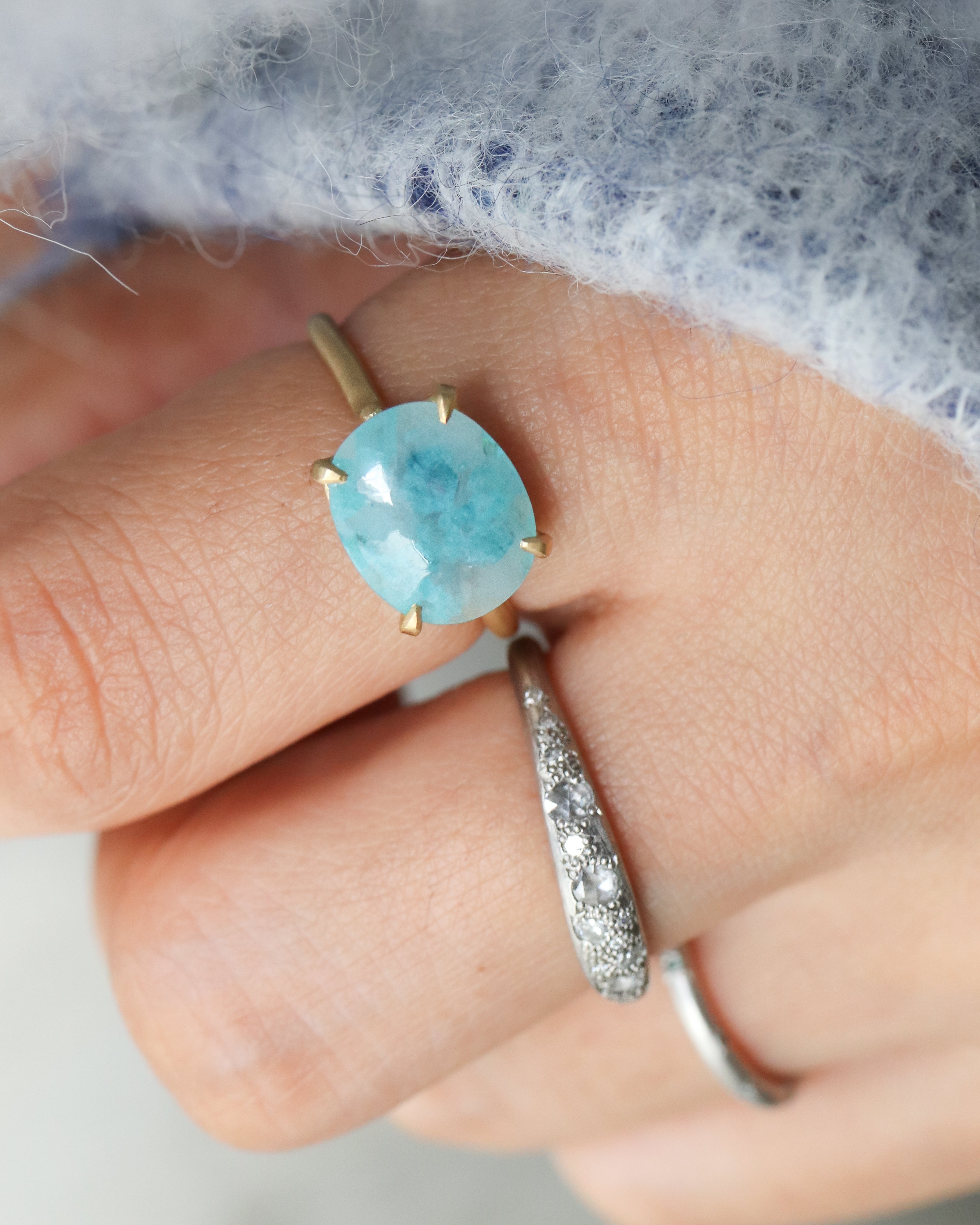 Prong Ring - Paraiba Tourmaline Matrix - – MONAKA jewellery