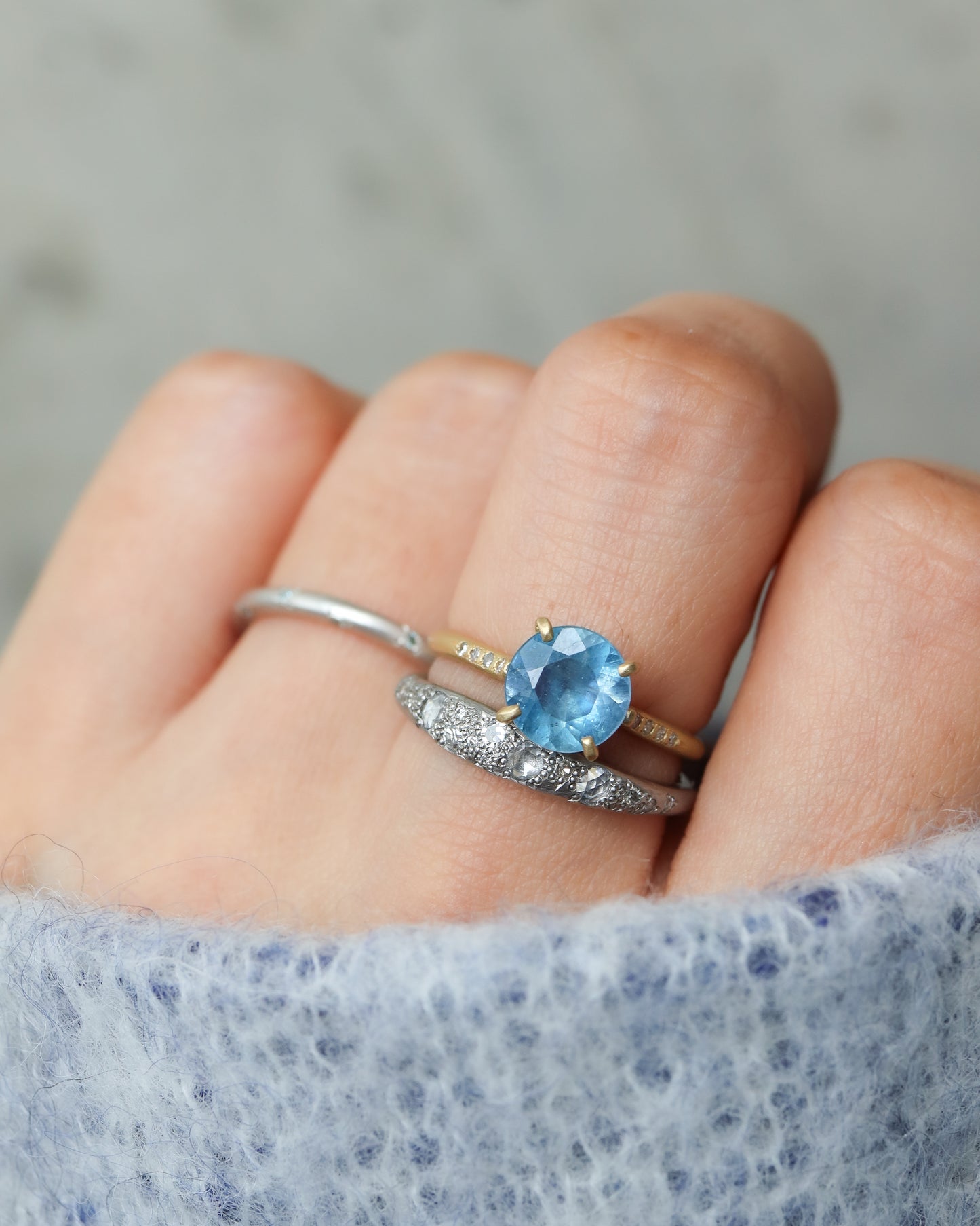 Prong Ring - Aquamarine -