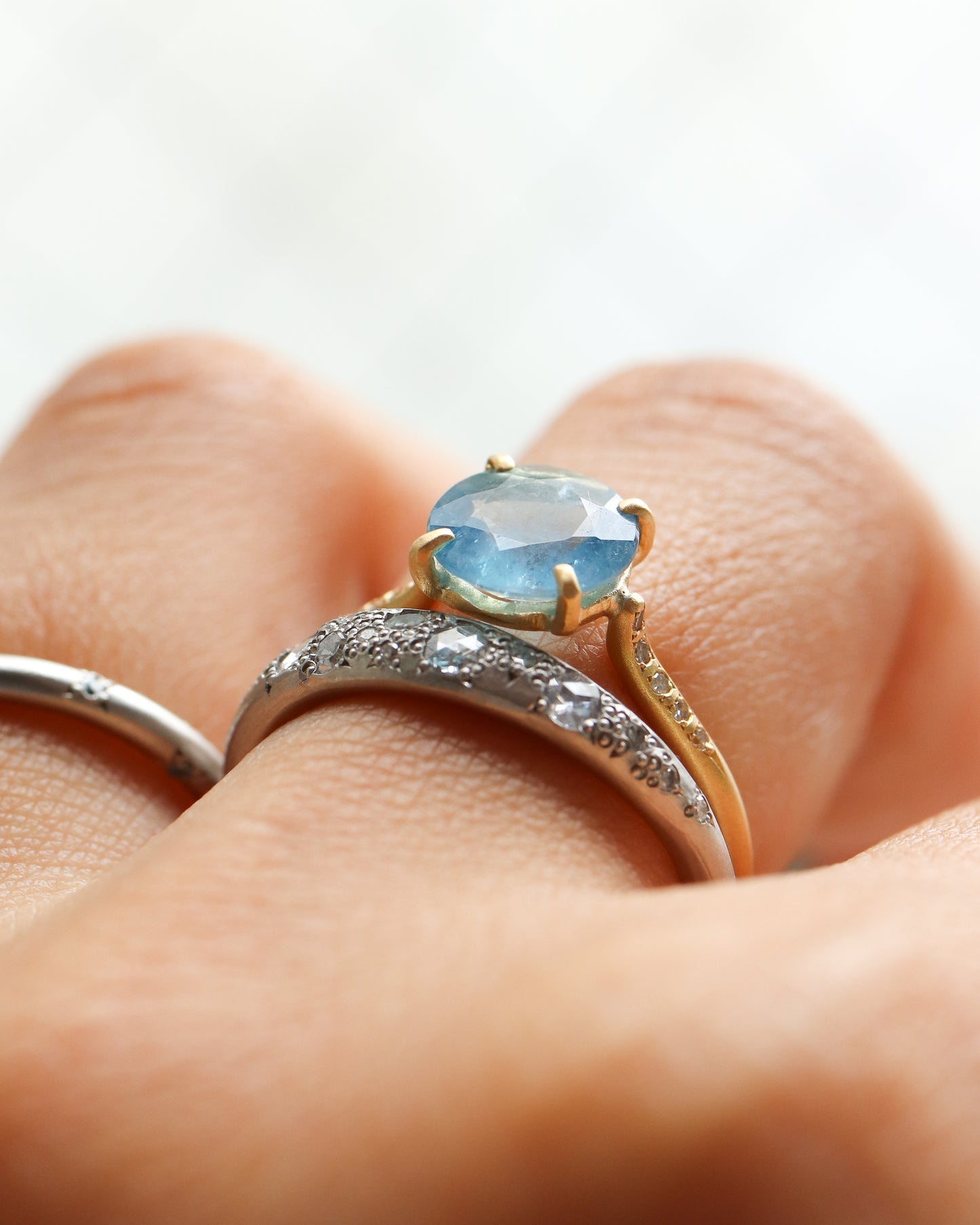 Prong Ring - Aquamarine -