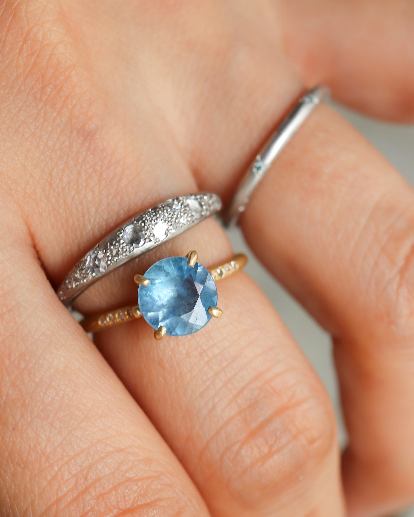 Prong Ring - Aquamarine -
