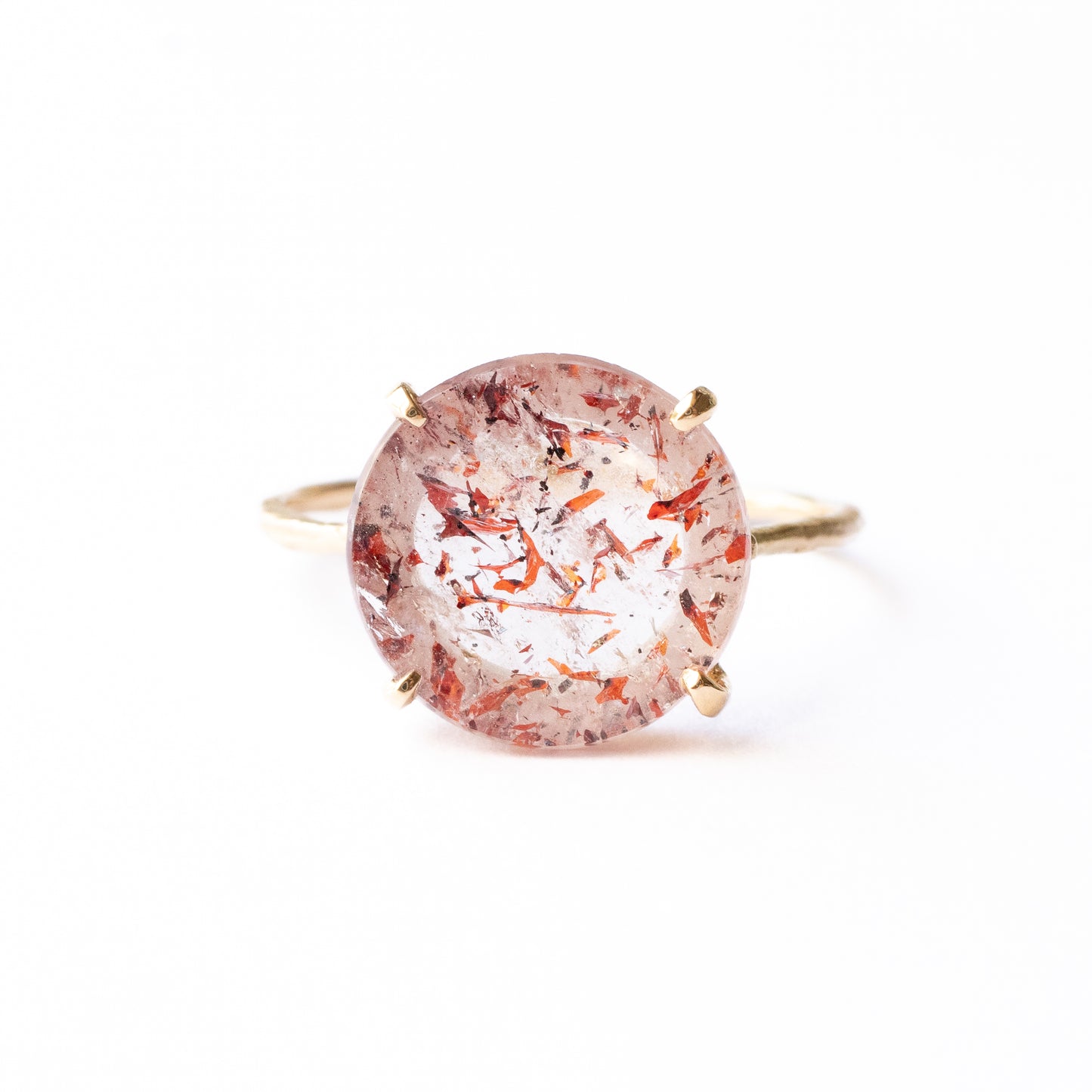 Flat Ring - Strawberry Quartz -