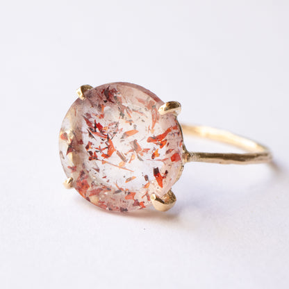 Flat Ring - Strawberry Quartz -