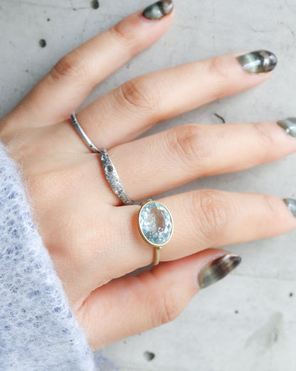 Collet Ring - Aquamarine -
