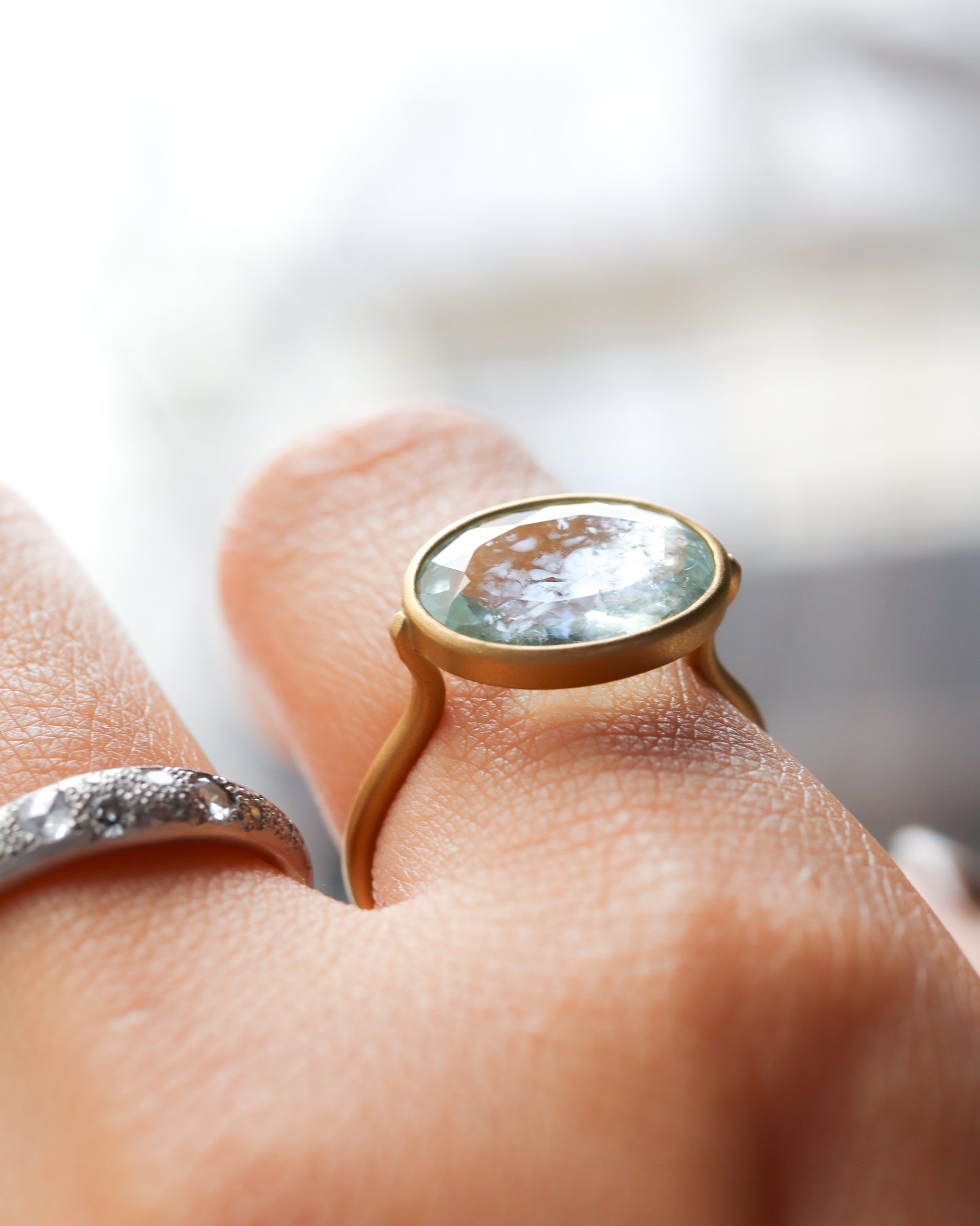 Collet Ring - Aquamarine -