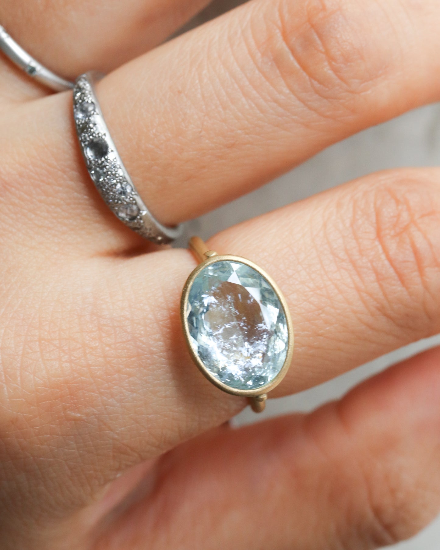 Collet Ring - Aquamarine -