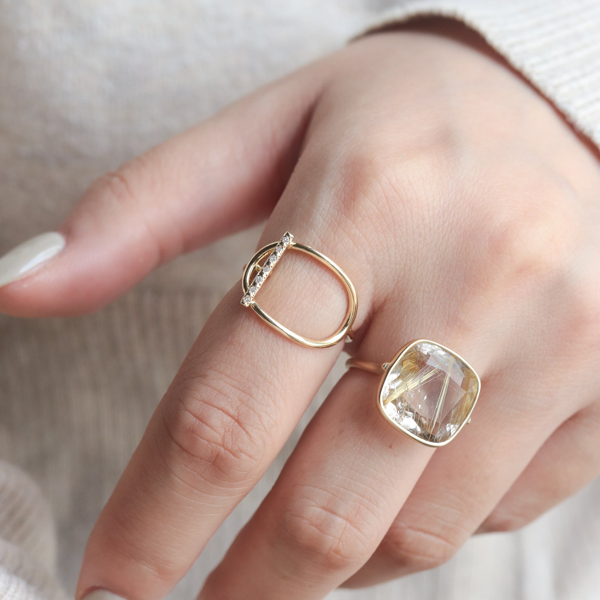 Mantel Ring  - Bar Diamond -