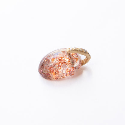 Hibiki Stone Necklace - Strawberry Quartz / Diamond -