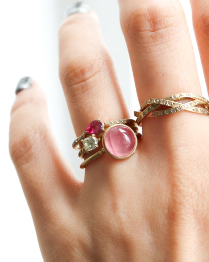 Collet Ring - Rhodochrosite -