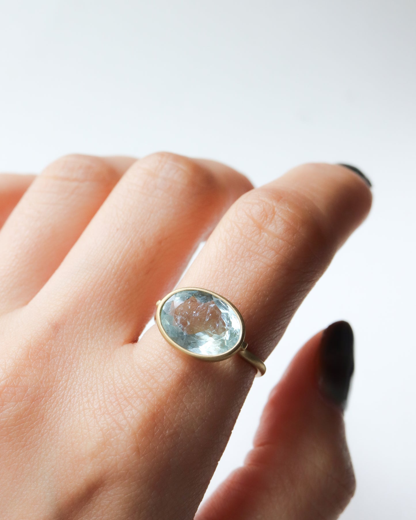 Collet Ring - Aquamarine -