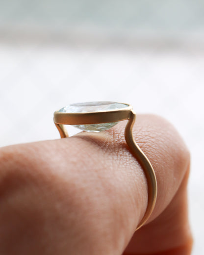 Collet Ring - Aquamarine -