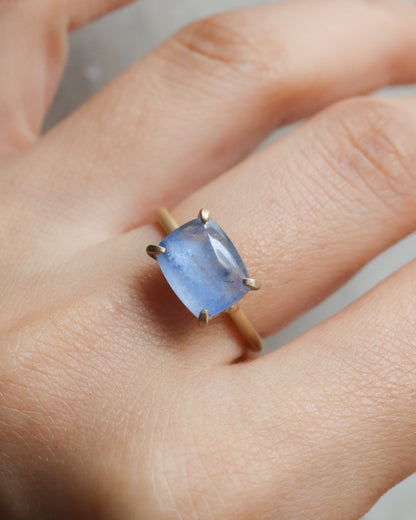 Prong Ring - Dumortierite in Quartz -
