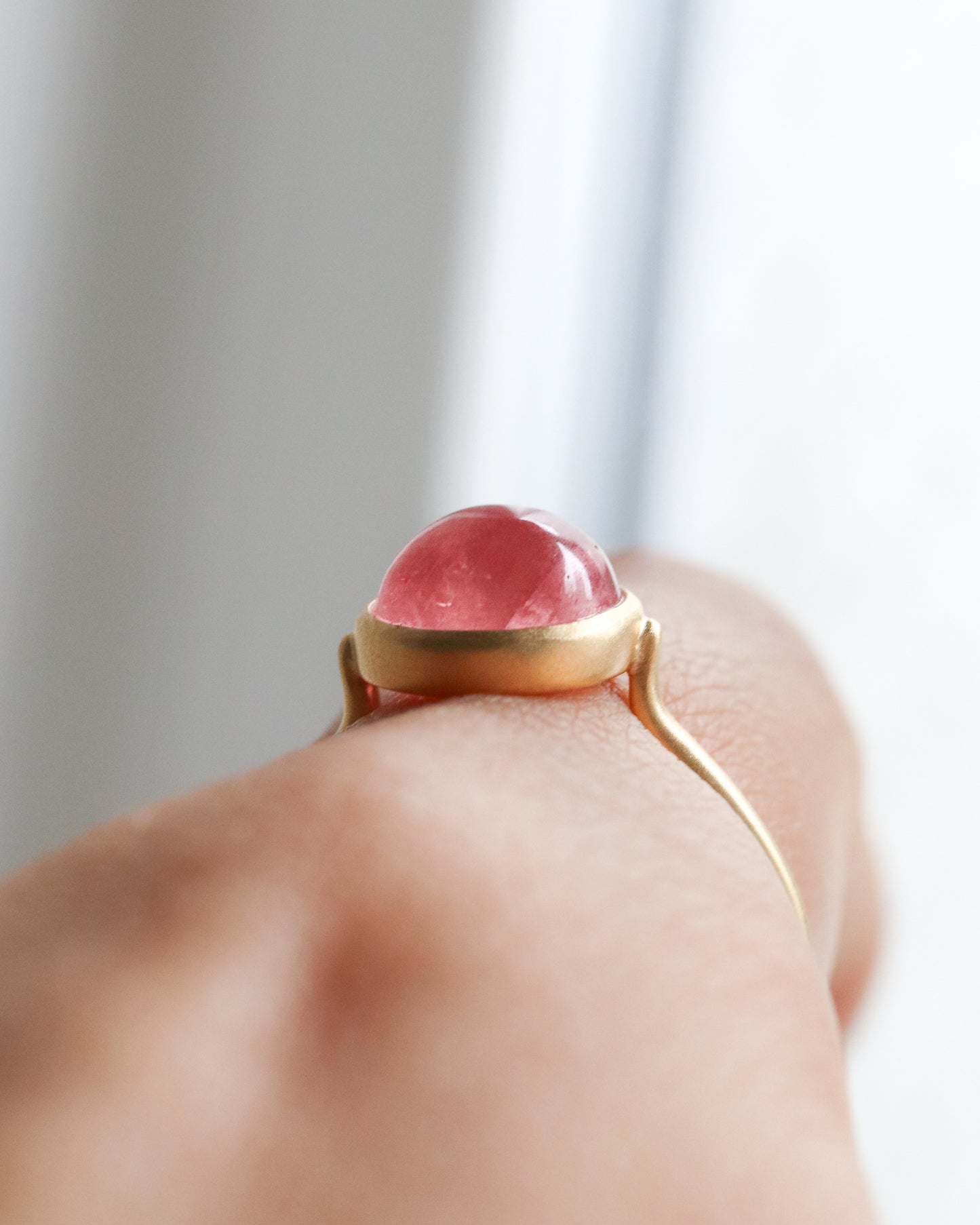 Collet Ring - Rhodochrosite -