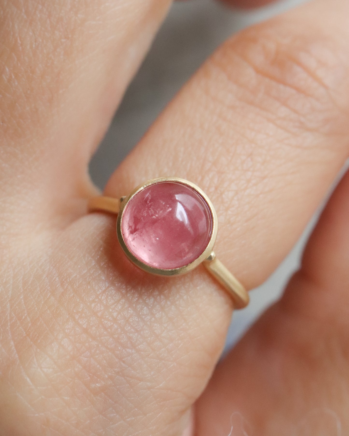 Collet Ring - Rhodochrosite -
