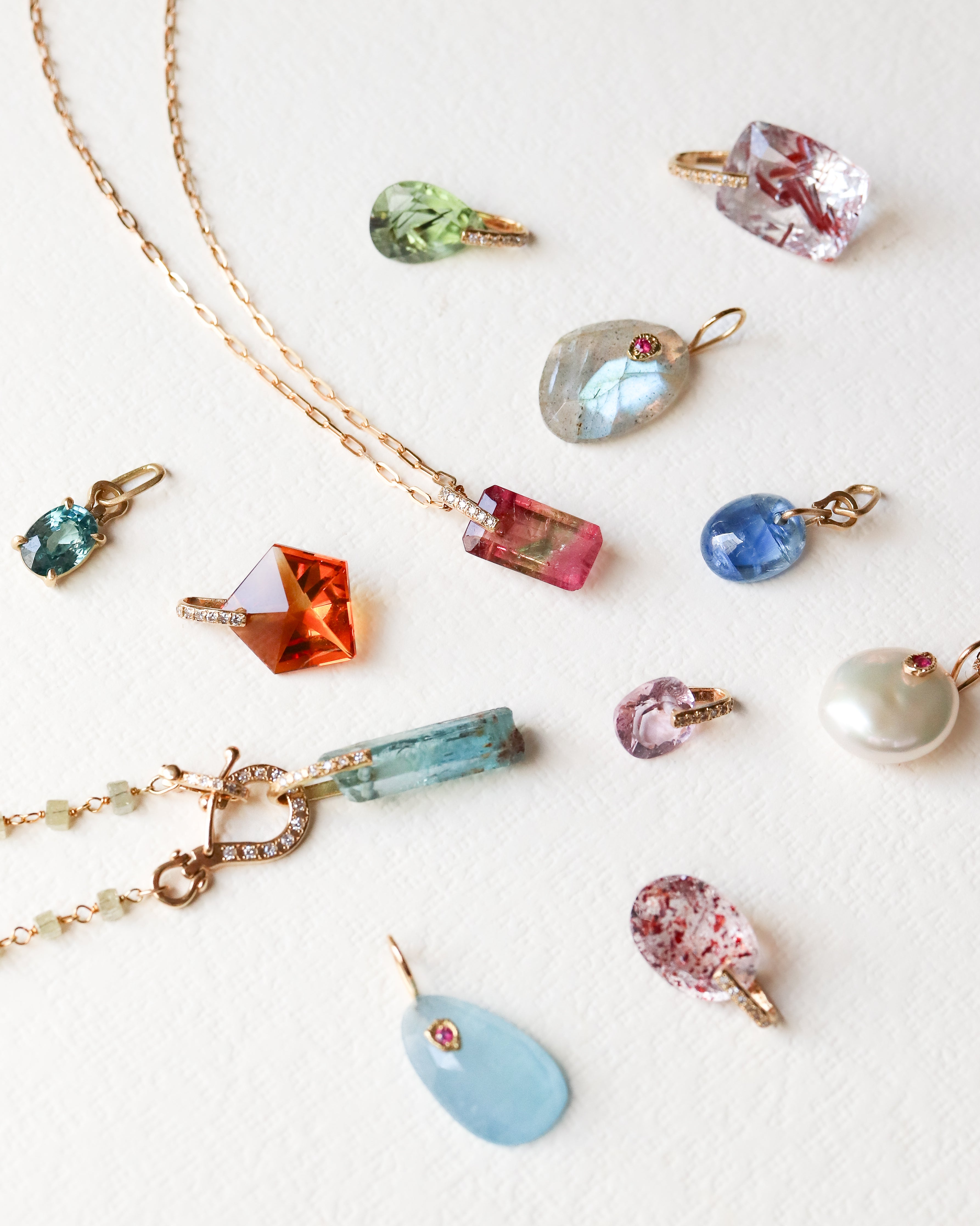 Horse Shoe Prong Necklace - Blue Zircon - – MONAKA jewellery