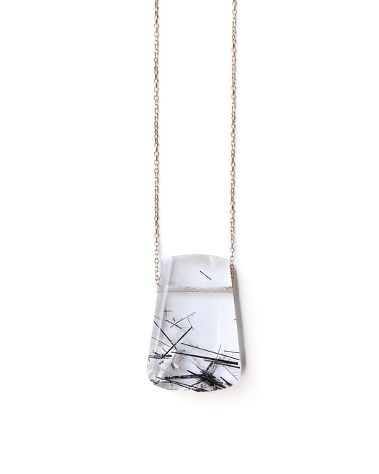 Rock Necklace - Tourmalinated Quartz -