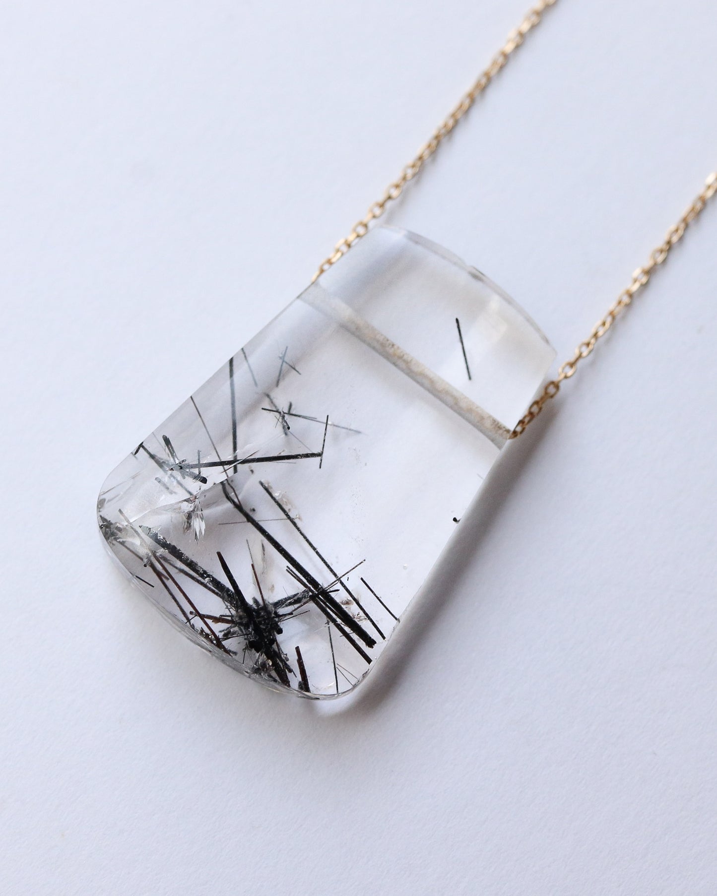 Rock Necklace - Tourmalinated Quartz -