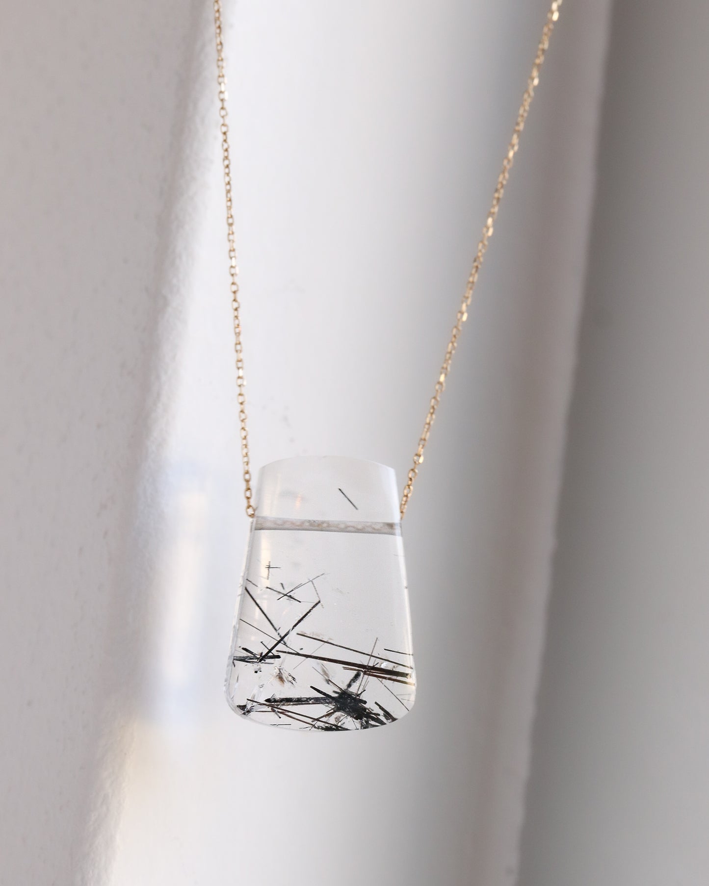 Rock Necklace - Tourmalinated Quartz -