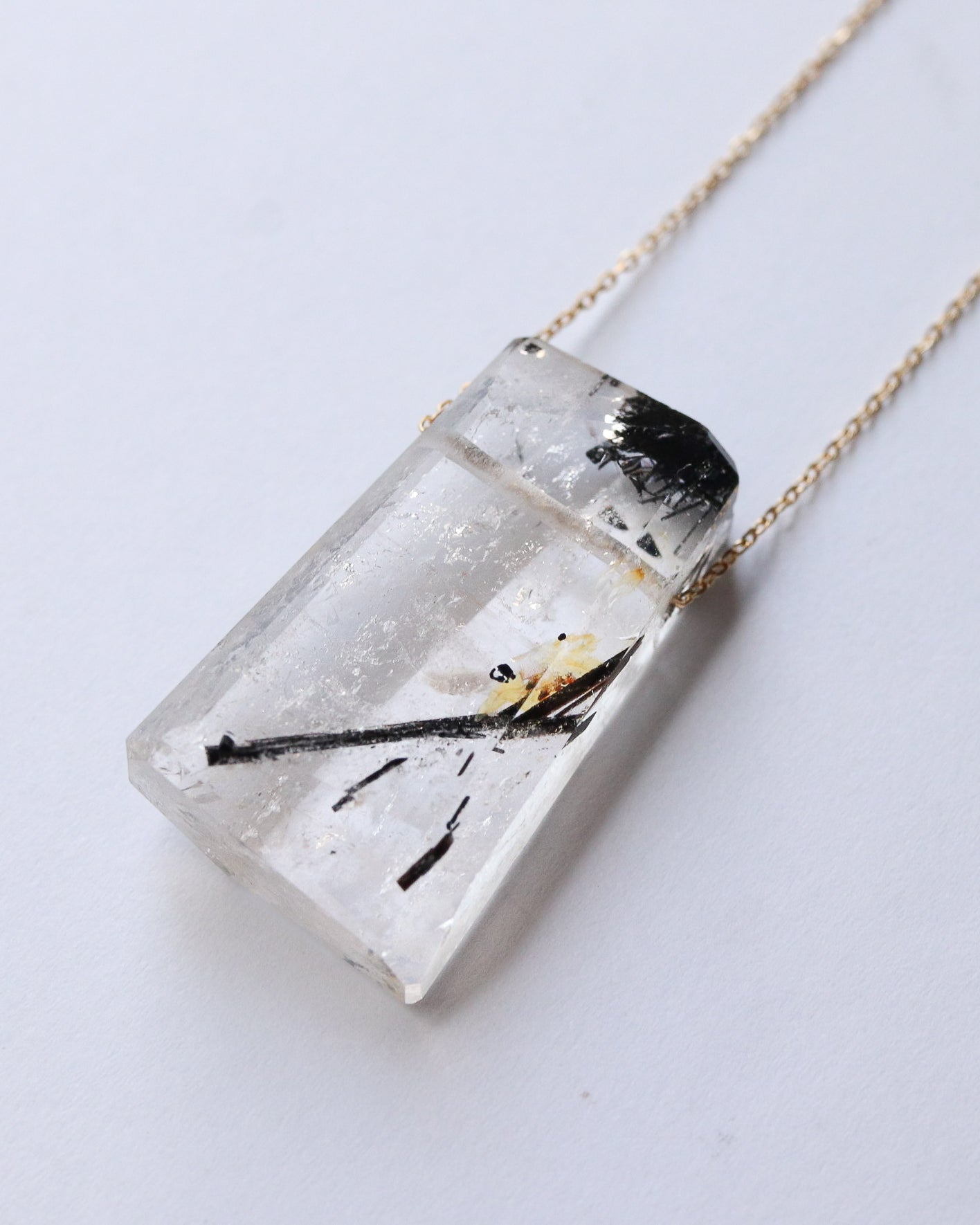 Rock Necklace - Tourmalinated Quartz -