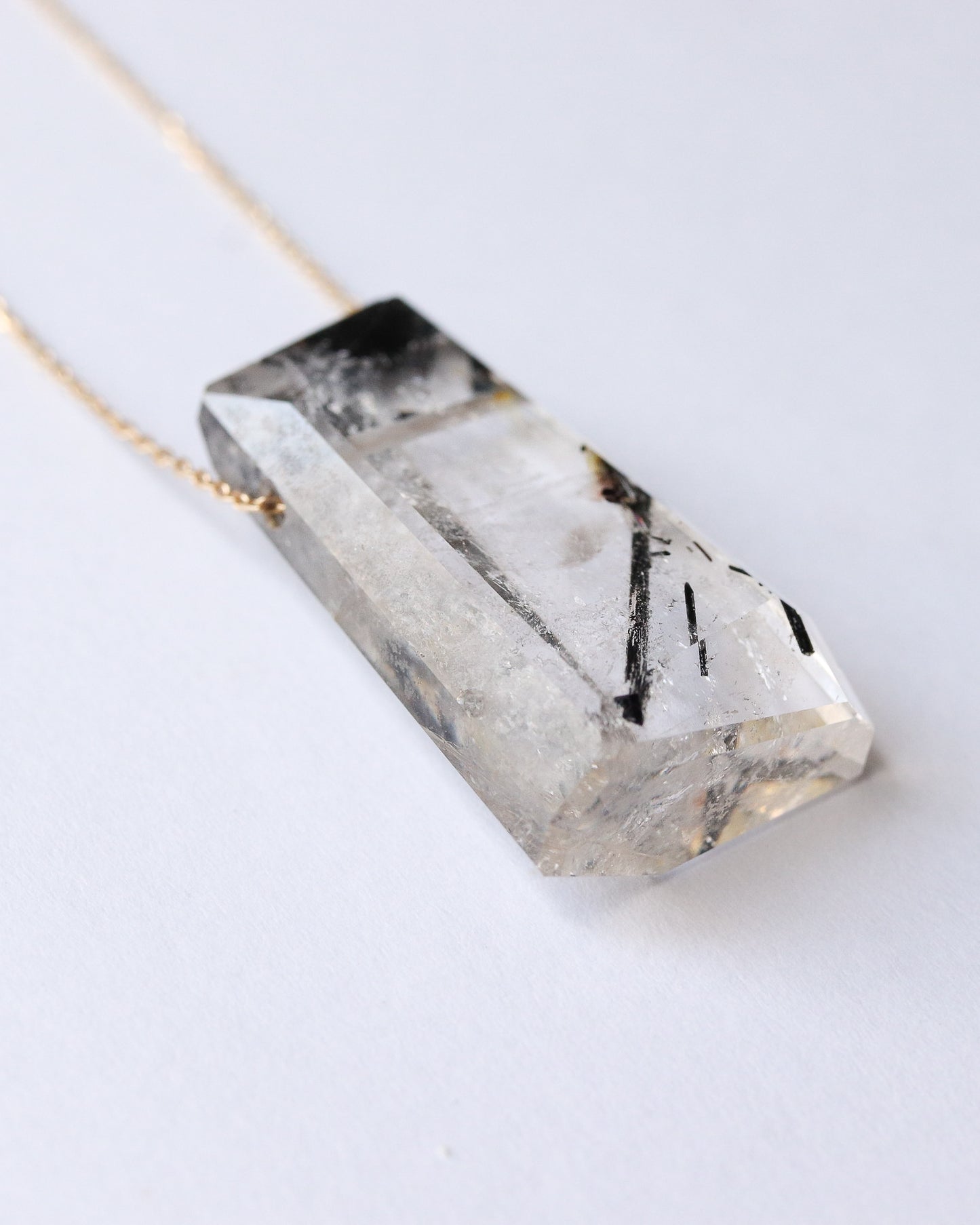 Rock Necklace - Tourmalinated Quartz -