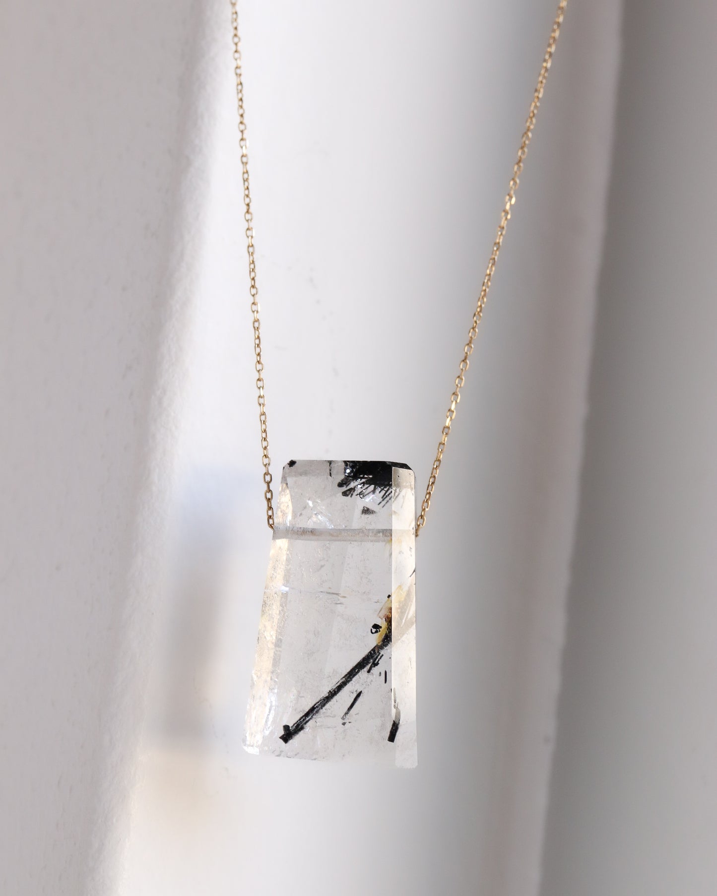 Rock Necklace - Tourmalinated Quartz -