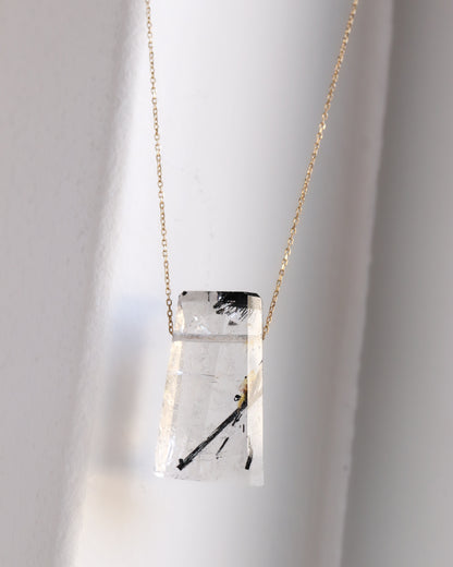 Rock Necklace - Tourmalinated Quartz -