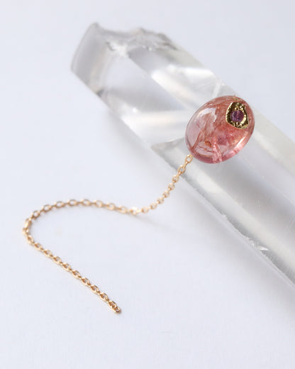 Flat Pierced Earring - Spinel -