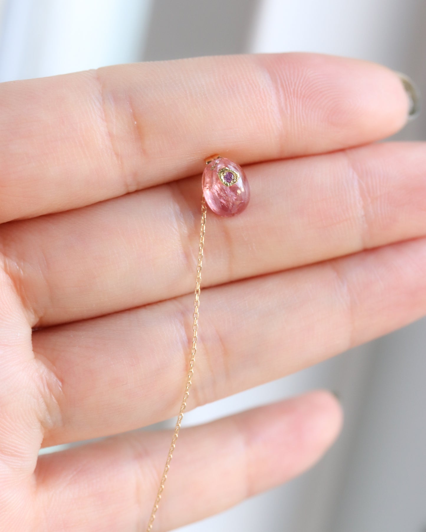 Flat Pierced Earring - Spinel -