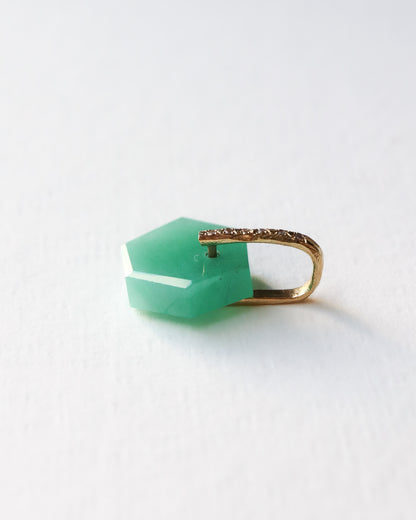 Hibiki Stone Necklace - Emerald / Diamond -