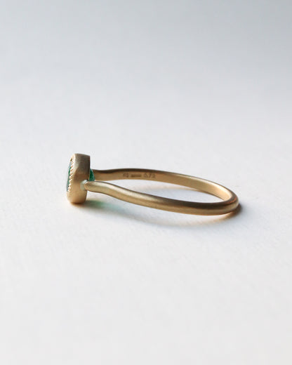 Milgrain Ring - Emerald -