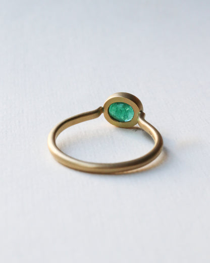Milgrain Ring - Emerald -