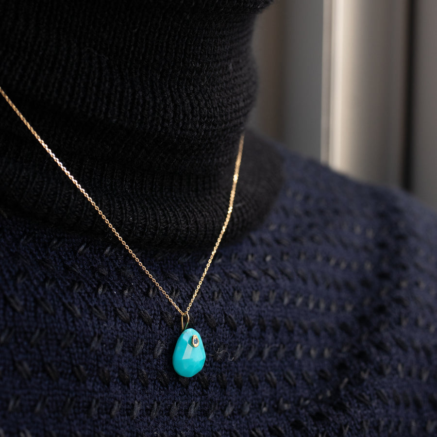 Flat Necklace - Turquoise -