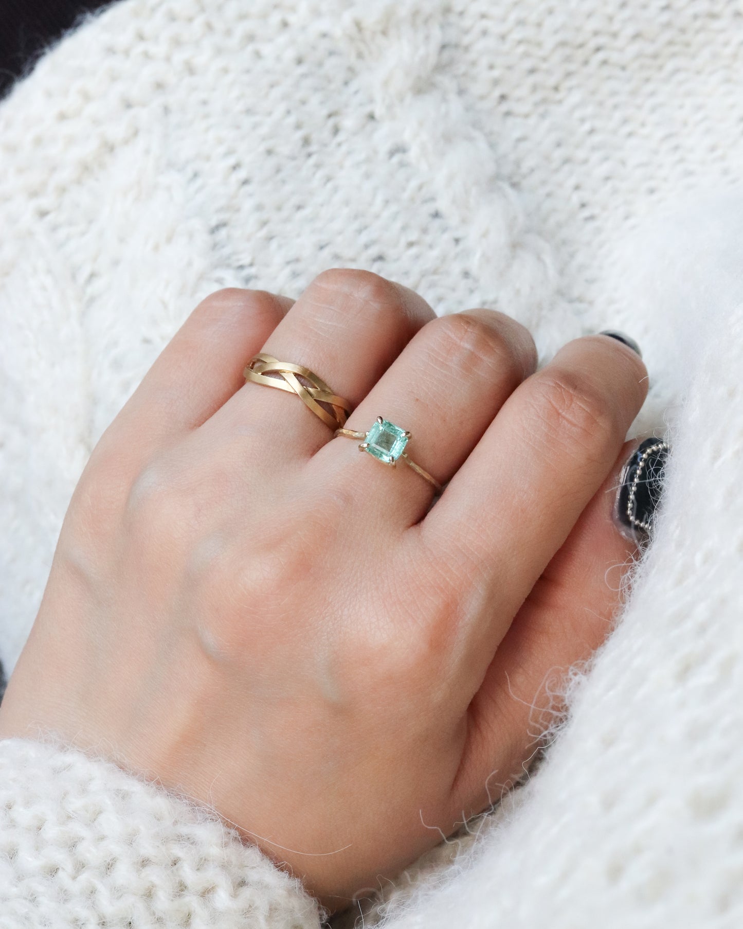 Flat Ring - Emerald -