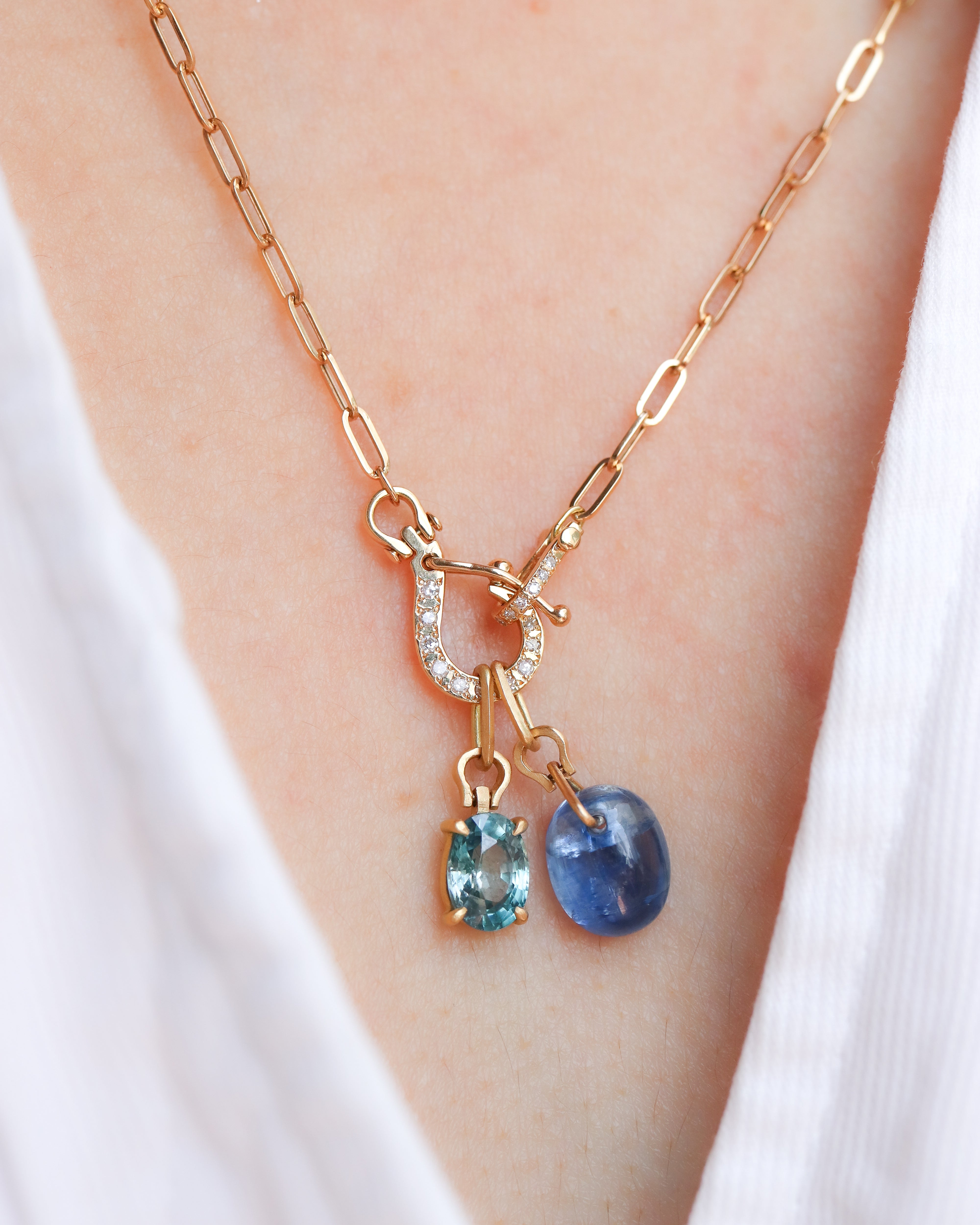 アクセサリー sun Horseshoezirconianecklace Horse Shoe Prong Necklace - Blue Zircon - – MONAKA jewellery