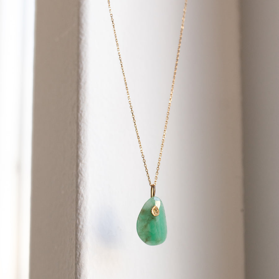Flat Necklace - Emerald -