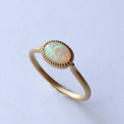 Milgrain Ring - Opal -