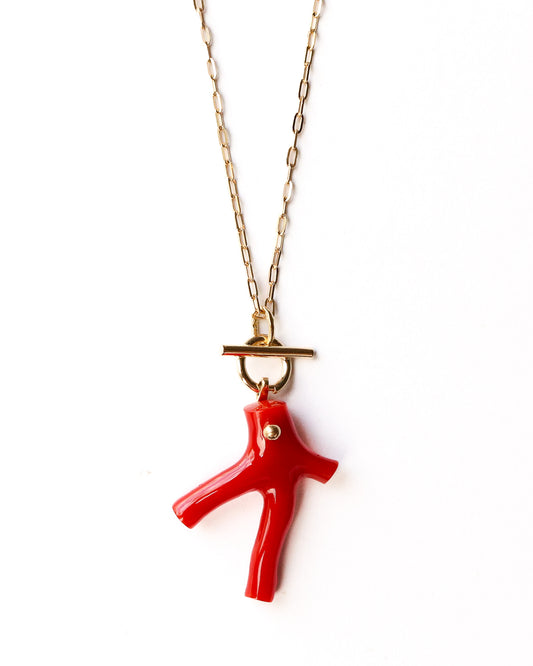 Mantel Necklace - Coral -